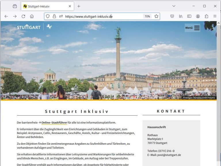 Bild zeigt Screenshot von stuttgart-inklusiv.de