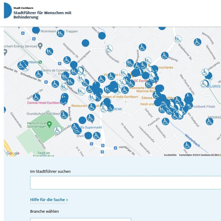 Bild zeigt Screenshot von stadtfuehrer.eschborn.de